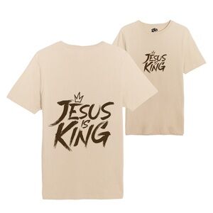 Glo Jesus is King Tee Color: Mushroom